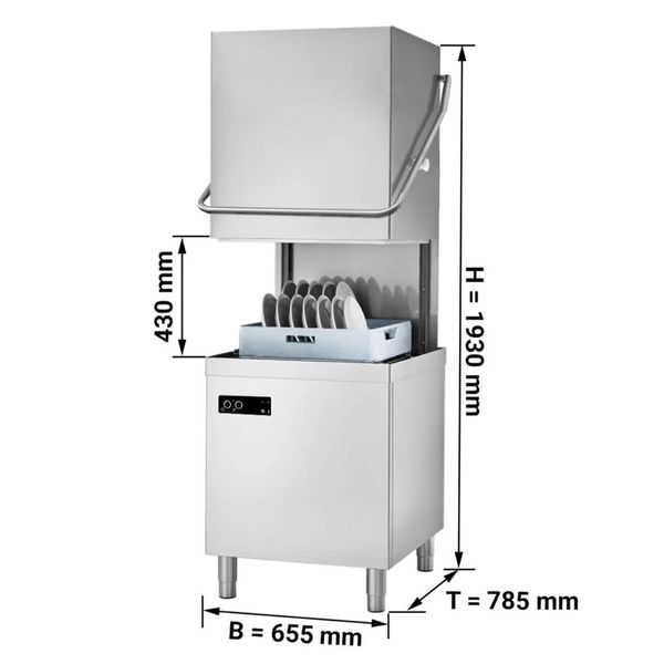 Купольна посудомийна машина DS430LE GGM Gastro (з помпою зливу / з помпою миючого засобу) (BI)053199 фото