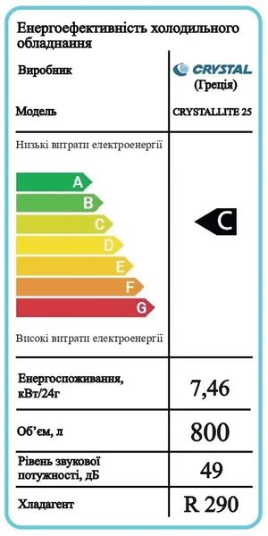 Бонета морозильна CrystalLITE 25 Crystal (1050л) (BQ)010567 фото