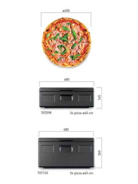Термоконтейнер для пиццы 707135 Hendi (35л) (DW)031394 фото