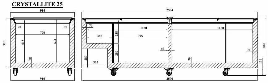 Бонета морозильна CrystalLITE 25 Crystal (1050л) (BQ)010567 фото