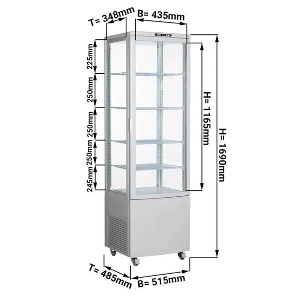 Кондитерська шафа PVNR235N GGM GASTRO 235л (BI)030171 фото