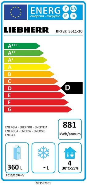 Холодильный шкаф для выпечки BRFvg 5511 Liebherr (AA)035100 фото
