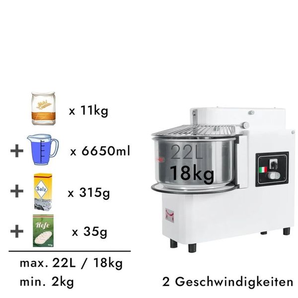 Промисловий тістоміс зі знімною діжею TMP22-KA GGM GASTRO (2 швидкості) (BI)031931 фото