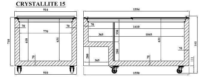 Бонета морозильная CRYSTALLITE 15 CRYSTAL (600л) (BQ)010565 фото